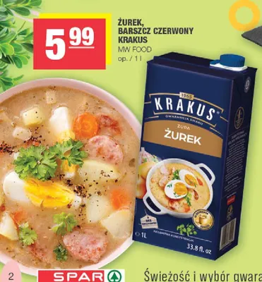 Żurek barszcz czerwony Krakus promocja w SPAR