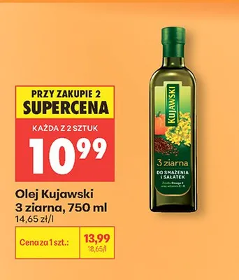 Olej Kujawski 3 ziarna 750ml promocja w Biedronka