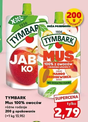 Mus 100% z owoców różne rodzaje promocja w Kaufland