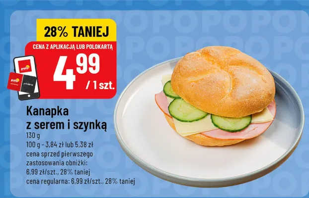 Kanapka z serem i szynką promocja w POLOmarket