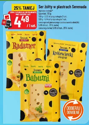 Ser żółty w plastrach - różne rodzaje promocja w POLOmarket