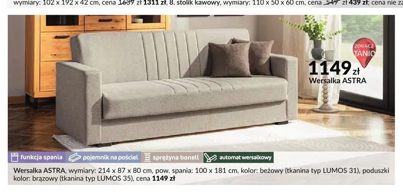 Wersalka Astra promocja w Salony Agata