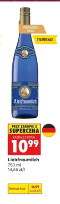 Wino białe półsłodkie Palatium Liebfraumilch promocja w Biedronka