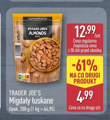 Migdały łuskane Trader Joe's promocja w Aldi