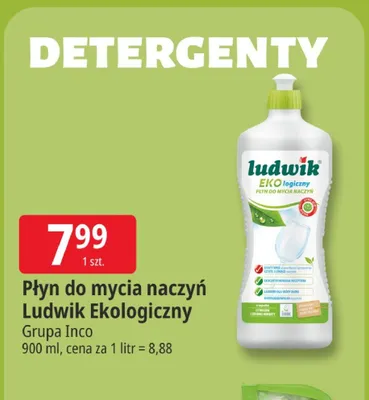 Płyn do mycia naczyń Ludwik Ekologiczny promocja w Leclerc