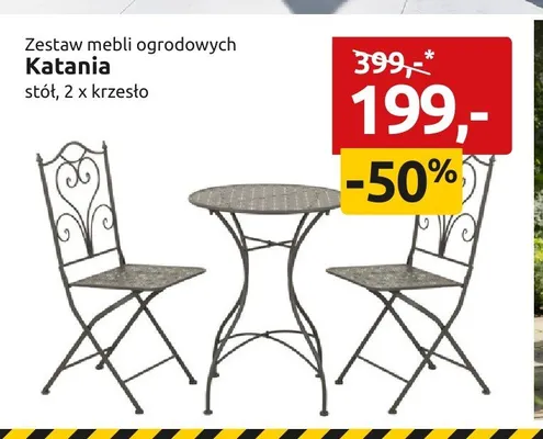Zestaw mebli ogrodowych Katania promocja w Black Red White