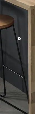 Stołek kuchenny GoodHome Maloux wys. 71cm czarny promocja w Castorama