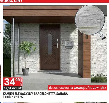 Kamień elewacyjny Barcelonetta Sahara promocja w Merkury Market