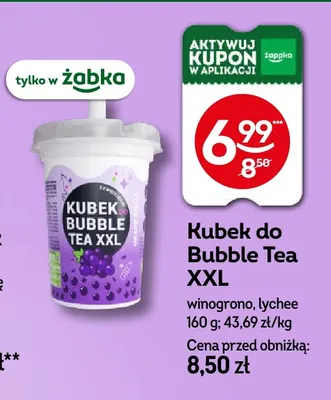 Kubek do Bubble Tea XXL lychee promocja w Żabka
