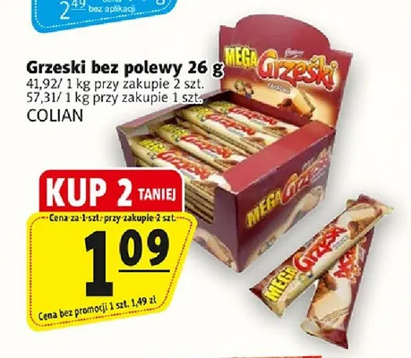 Wafel Grześki bez polewy promocja w Prim Market