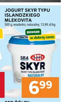 Jogurt Skyr typu islandzkiego Mlekovita naturalny promocja w Stokrotka