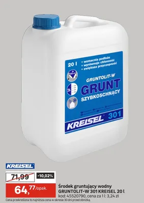 Środek gruntujący wodny GRUNTOLIT-W 301 KREISEL 20 l promocja w Leroy Merlin