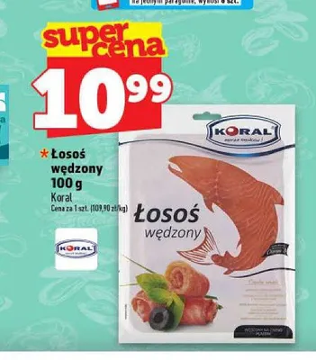 Łosoś wędzony Koral promocja w TOPAZ