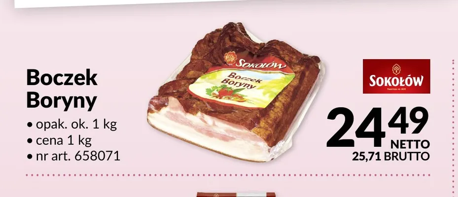 Boczek Boryny Sokołów promocja w Makro