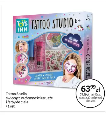 Tattoo Studio świecące w ciemności tatuaże i farby do ciała Toys Inn promocja w Empik