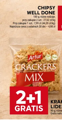 Krakersy Mix Salty Lider Artur promocja w Stokrotka
