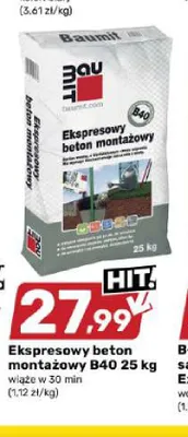 Ekspresowy beton montażowy B40 Baumit promocja w Bricomarche