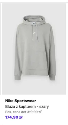 Bluza z kapturem Nike Sportswear szary promocja w Lounge by Zalando