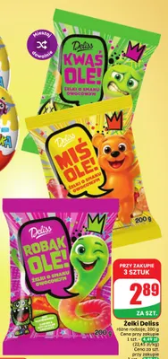 Żelki Deliss Robak Ole! promocja w Dino