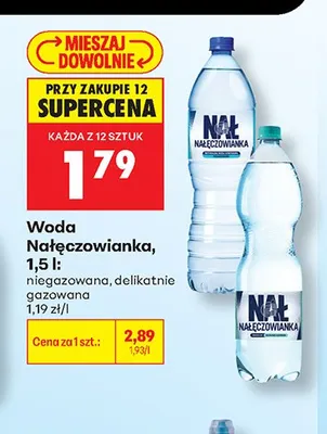 Woda Nałęczowianka delikatnie gazowana promocja w Biedronka
