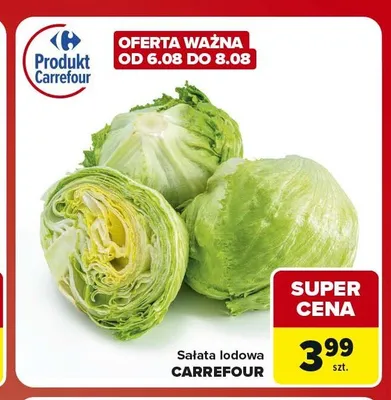Sałata lodowa Carrefour promocja w Carrefour Market