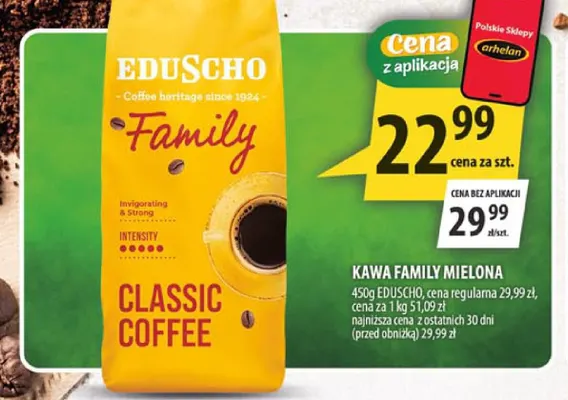 Kawa mielona Family Eduscho promocja w Arhelan