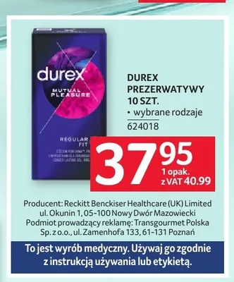 Prezerwatywy Durex promocja w Selgros