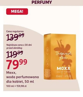 Woda perfumowana dla kobiet Mexx Inspired Warm promocja w Rossmann