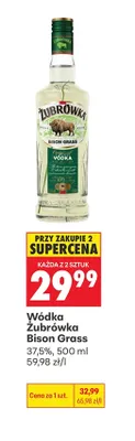 Wódka Żubrówka Bison Grass promocja w Biedronka
