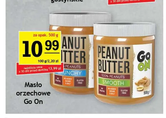 Masło orzechowe Go On Crunchy promocja w Gram Market