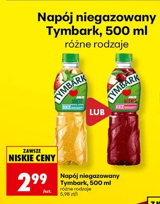 Napój niegazowany Tymbark Jabłko Mięta promocja w Biedronka
