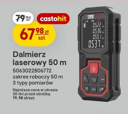 Dalmierz laserowy Forge Steel 50 m promocja w Castorama