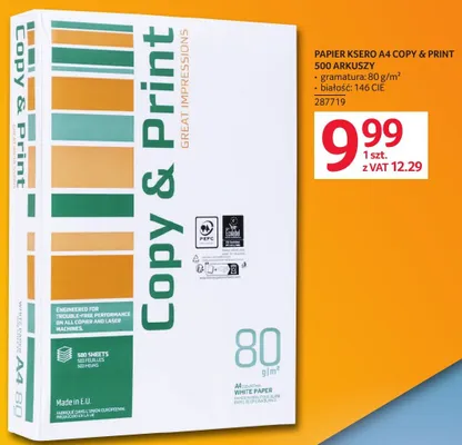 Papier ksero A4 Copy & Print 80g/m2 146 CIE promocja w Selgros