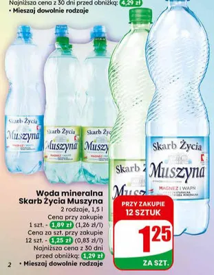 Woda mineralna promocja w Dino