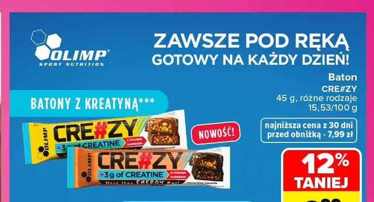 Baton CRE#ZY Olimp promocja w Carrefour