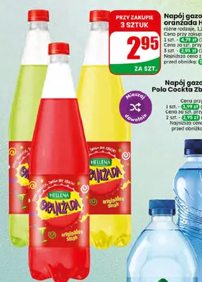 Napój gazowany oranżada żółta Hellena promocja w Dino