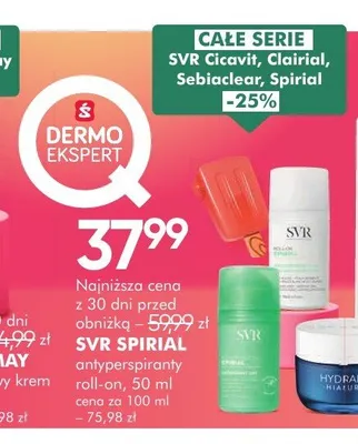 Antyperspirant roll-on SVR Spirial promocja w Super-Pharm