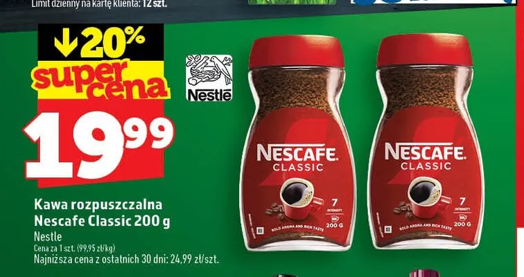Kawa rozpuszczalna Nescafe Classic promocja w TOPAZ