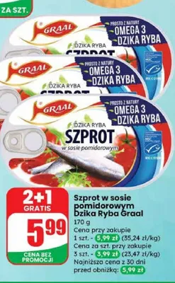 Szprot w sosie pomidorowym Dzika Ryba promocja w Dino