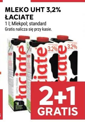 Mleko UHT 3,2% łaciate promocja w Stokrotka