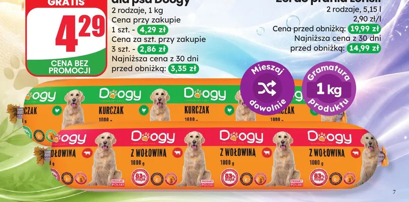 Mokra karma dla psa Doogy Kurczak promocja w Dino