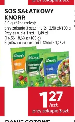 Sos sałatkowy Knorr paprykowo-ziołowy promocja w Stokrotka