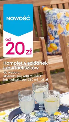 Komplet 4 szklanek/kieliszków promocja w Pepco