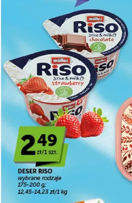 Deser ryżowy Müller Riso truskawkowy promocja w Euro Sklep