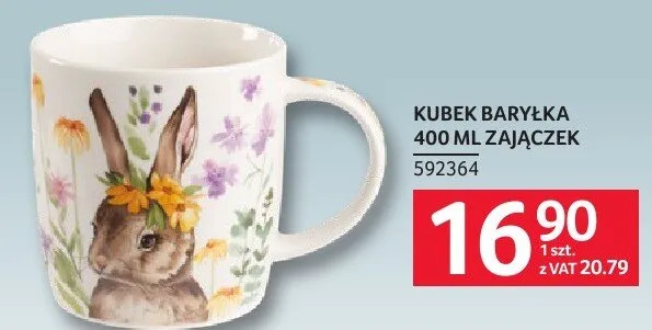 Kubek Baryłka 400 ml zajączek promocja w Selgros
