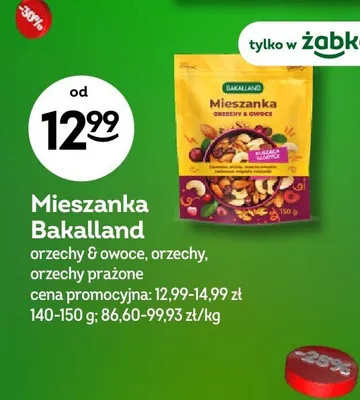 Mieszanka Bakalland orzechy & owoce promocja w Żabka