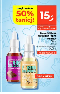 Krople smakowe Allnutrition Fitking Delicious czekoladowe promocja w Dealz
