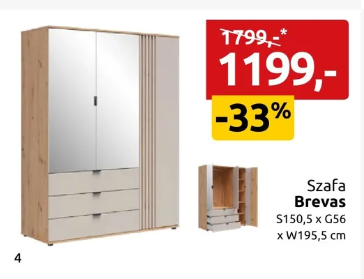 Szafa Brevas promocja w Black Red White