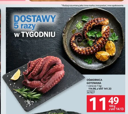 Ośmiornica gotowana promocja w Selgros