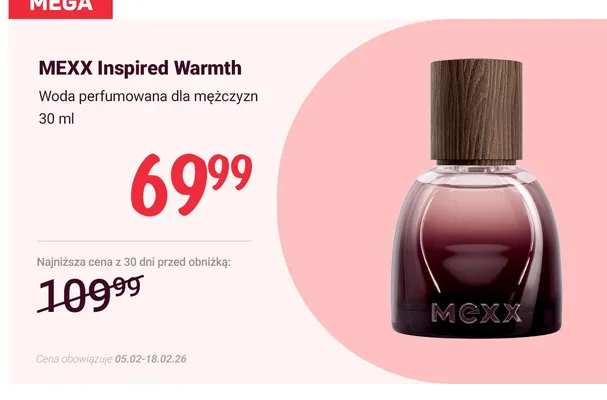 Woda perfumowana dla mężczyzn Inspired Warmth promocja w Rossmann